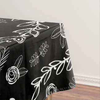 Any Color Floral Garland Swirl Cotton Tablecloth