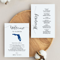 Any Color Florida Wedding Welcome Letter Itinerary