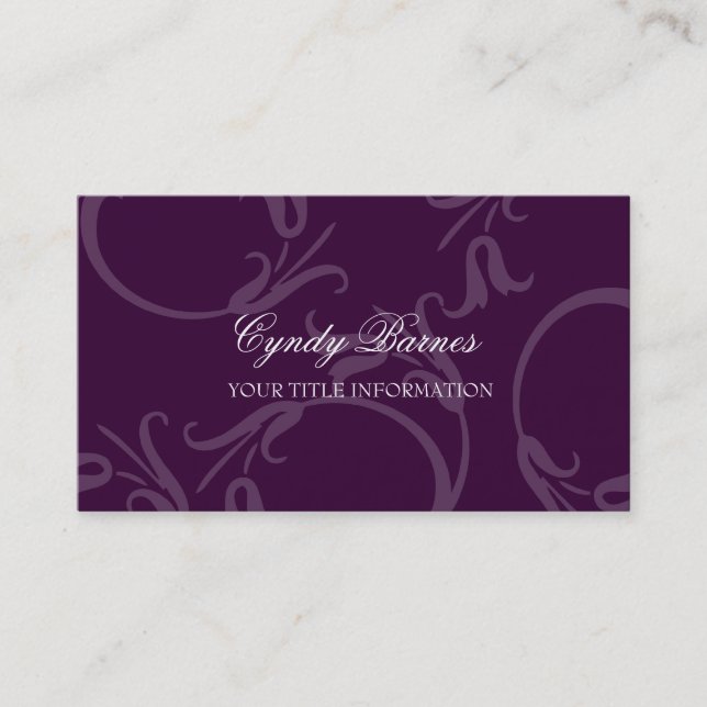 Any Color Flower Pattern Business Card (Front)