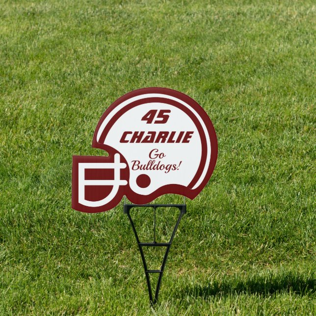 Any Color Football Player Name | Number | Team Sign (Insitu)