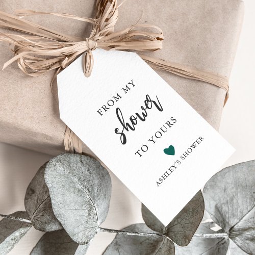 Any Color From My Shower To Yours Bridal Shower Gift Tags