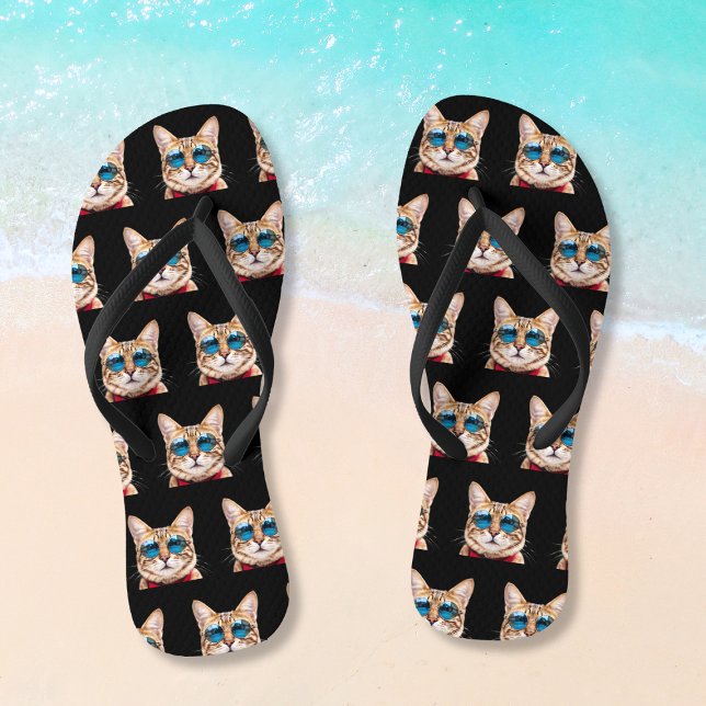 Any Color Funny Personalized Cat Photo Flip Flops (Any Color Funny Personalized Cat Photo Flip Flops
)