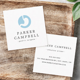 Any color gastric logo modern minimalist square business card