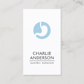 Any Color Gastric Logo Vertical Modern Minimalist Business Card by TheStationeryShop at Zazzle