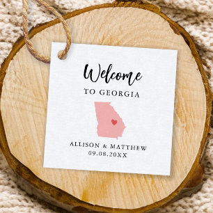 Any Color Georgia Wedding Welcome Bag Favor Tags