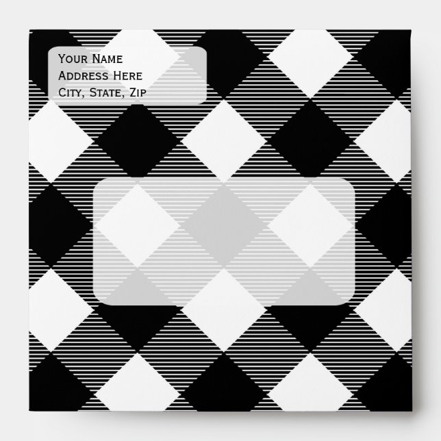 Any Color - Gingham Tablecloth Pattern Envelope (Front)