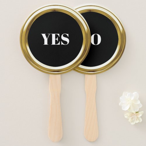 Any Color Gold Frame Game Paddles Hand Fan