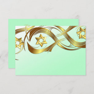 Any Color Golden Star Swag Bat Mitzvah RSVP