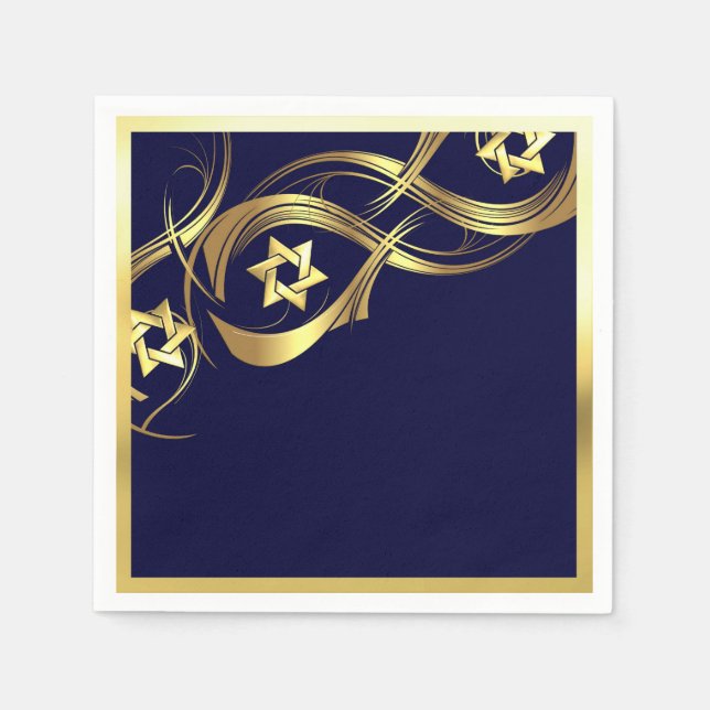 Any Color Golden Star Swag Napkins (Front)