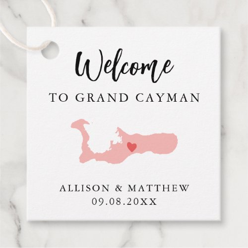 Any Color Grand Cayman Wedding Welcome Bag Favor Tags