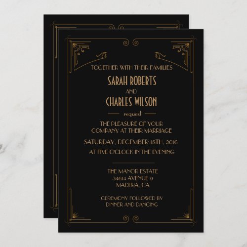 ANY COLOR _ Great Gatsby Art Deco Invitation