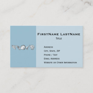 Any Color Hand Drawn Seashells Business Card