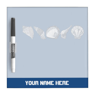 Any Color Hand Drawn Seashells Dry-Erase Board