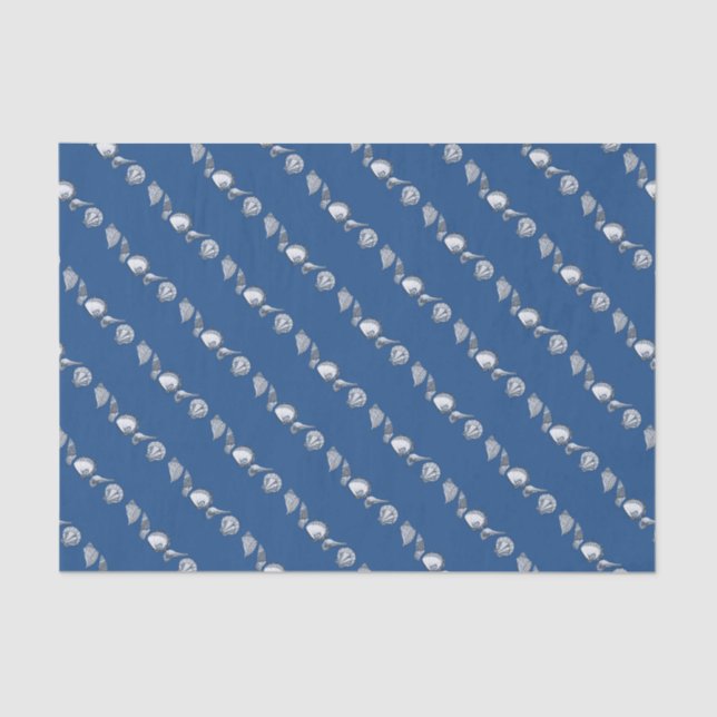 Any Color Hand Drawn Seashells Tissue Paper (Front)