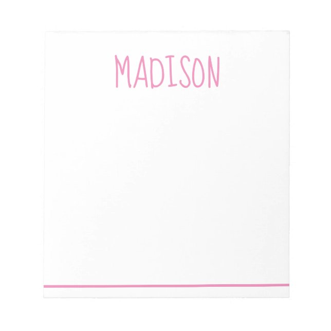 Any Color - Handwritten Name Personalized Notepad (Front)