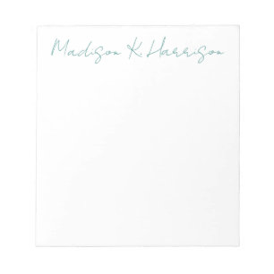 Any Color Handwritten Script Name Notepad