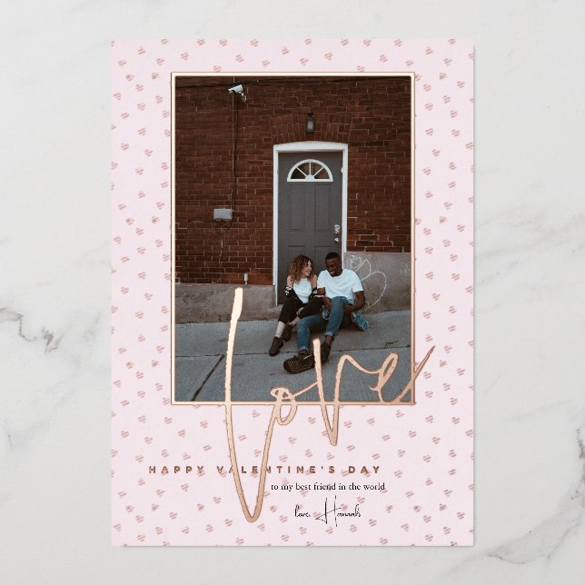 Any Color | Happy Valentine's Day Photo Card (Front)