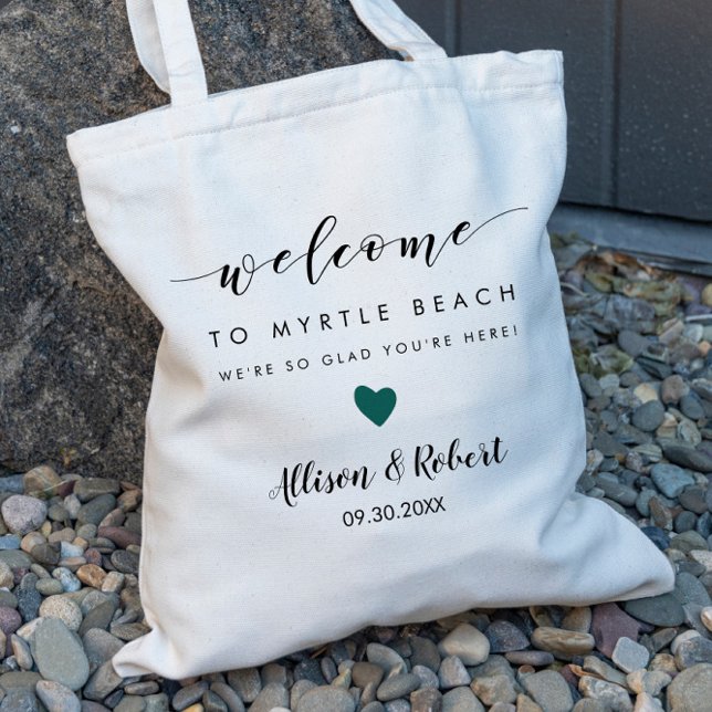 Any Color Heart Destination Wedding Welcome Bag, Tote Bag (Creator Uploaded)
