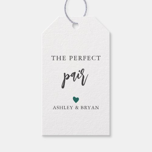 Any Color Heart The Perfect Pair Tag Chopstick Gift Tags
