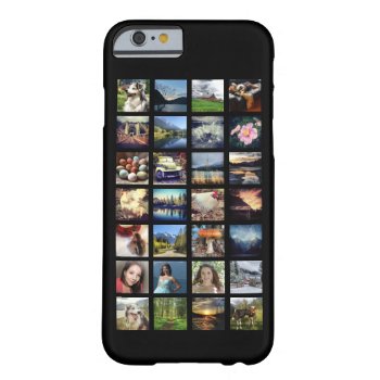 Any Color Instagram Stream Multiple Photo Grid Barely There Iphone 6 Case by PartyHearty at Zazzle