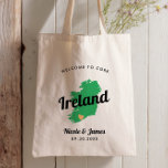 Any Color Ireland Wedding Welcome Bag, Irish Tote Bag<br><div class="desc">Wedding weekend welcome gift bag for out of town guests to your wedding, featuring image of Ireland. You may edit the colors for any part of this design, as well as move the heart to the location of your wedding. To change colors, click personalize and then "edit using the design...</div>