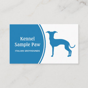 Any Color Italian Greyhound Dog Silhouette Business Card
