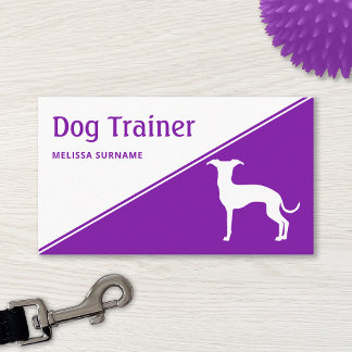 Any Color Italian Greyhound Dog Trainer Business Card