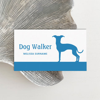 Any Color Italian Greyhound - Dog Walker Business Card