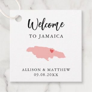 Any Color Jamaica Wedding Welcome Bag Favor Tags