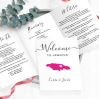 Any Color Jamaica Wedding Welcome Itinerary Letter