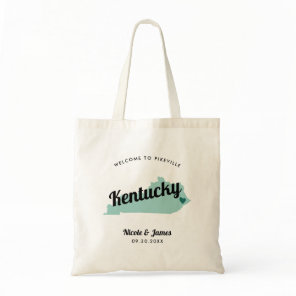Any Color Kentucky Map Wedding Welcome Bag, Tote Bag