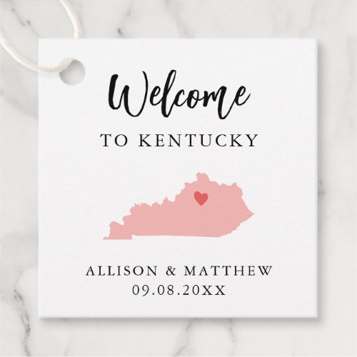 Any Color Kentucky Wedding Welcome Bag Favor Tags