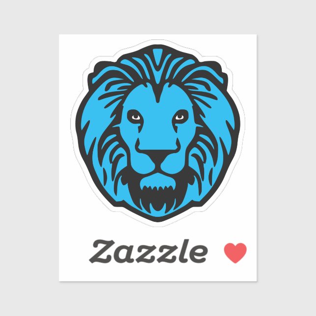 Any color Lion Head Sticker (Sheet)