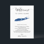 Any Color Long Island Wedding Welcome Itinerary<br><div class="desc">This modern and elegant card is the perfect addition to your hotel welcome bags. Enter the main events and a customized note to help your guests navigate the weekend. The size allows you to enter all the information you need. Everything in this card is editable. To change colors or move...</div>