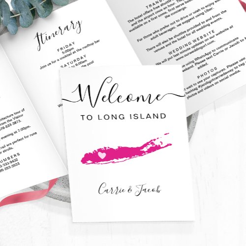 Any Color Long Island Wedding Welcome Itinerary Tri_Fold Program