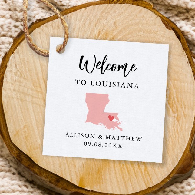Any Color Louisiana Wedding Welcome Bag Favor Tags (Creator Uploaded)