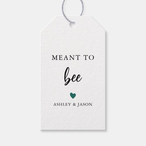 Any Color Meant to Bee Honey Gift Tag Wedding Gift Tags