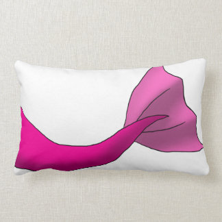 Any Color Mermaid Tail w/ White Background Lumbar Pillow