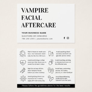 Any Color Microneedling Aftercare Instruction Card