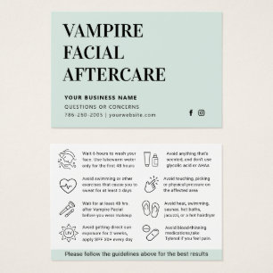 Any Color Microneedling Aftercare Instruction Card