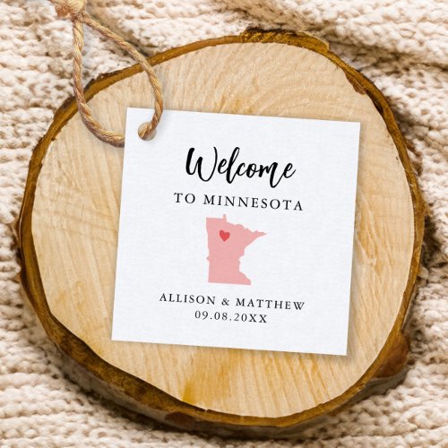 Any Color Minnesota Wedding Welcome Bag Favor Tags