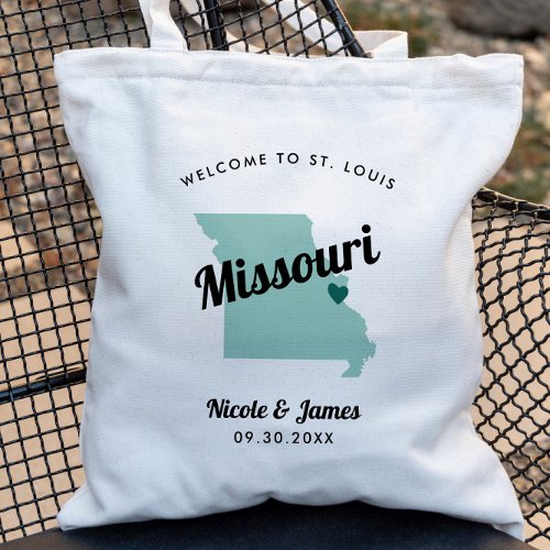 Any Color Missouri Map Wedding Welcome Bag Tote Bag