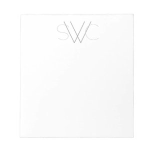 Any Color - Modern Monogram Notepad