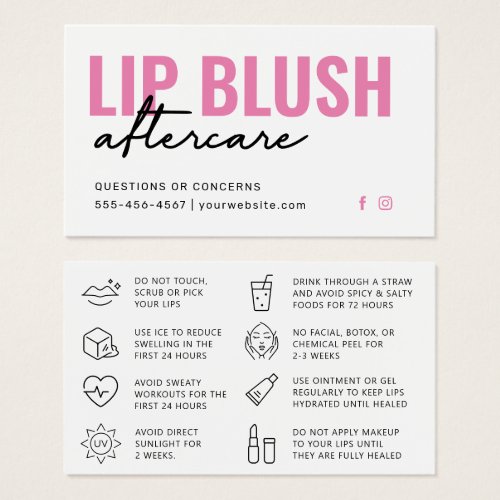 Any Color Modern Pink Lip Blush Tattoo Aftercare