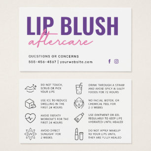 Any Color Modern Purple Lip Blush Tattoo Aftercare