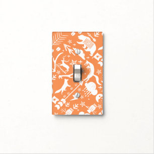 Any Color Modern Stylized Fox Light Switch Cover