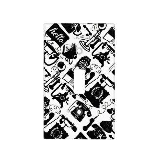 Any Color Modern Stylized Retro Telephone Pattern Light Switch Cover
