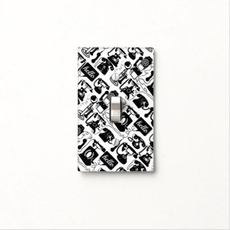 Any Color Modern Stylized Retro Telephone Pattern Light Switch Cover