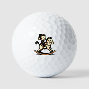 Any Color Monkey On Rocking Horse Golf Balls
