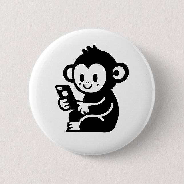 Any Color Monkey Phone Button (Front)